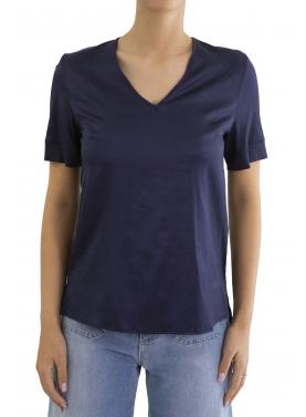 Maglia in viscosa scollo a v maniche corte Please